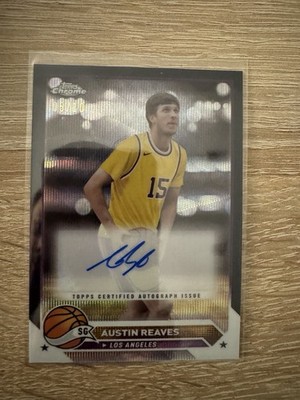2024 Topps Chrome Autograph Austin Reaves Black /10 Lakers Auto perfekter Rand!