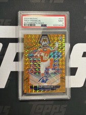 2024 Panini Mosaic Football Troy Franklin Rookie Gold Auto /10 PSA 9