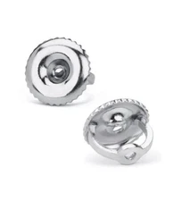 14k White Gold Replacement 1-Pair Screw Back for Stud Earrings Top Quality Item