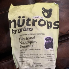 Nutrops By Gruns Functional Nootropics Gummies 28 Packs 224 Gummies (DIRTY BAG)