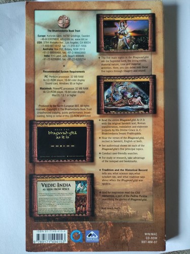 Interactive Bhagavad-gita as it is - A.C. Bhaktivedanta Swami Prabhupada Win PC - Picture 2 of 6