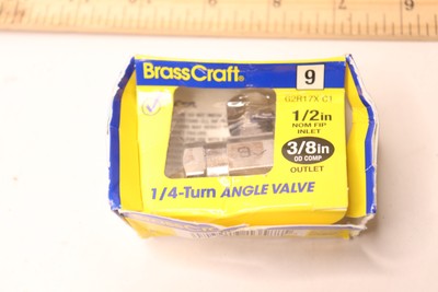 BrassCraft 1/2 in. FIP Inlet x 3/8 in. Compression Outlet 1/4-Turn Angle Valve