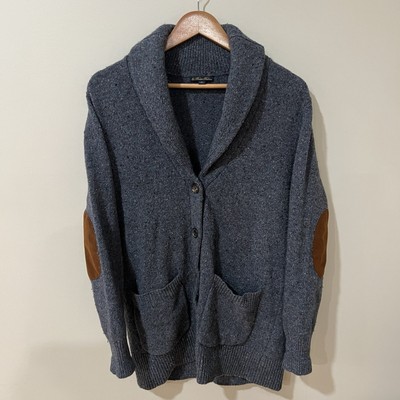 Brooks Brothers Merino Wool Knit Shawl Collar Cardigan Sweater 