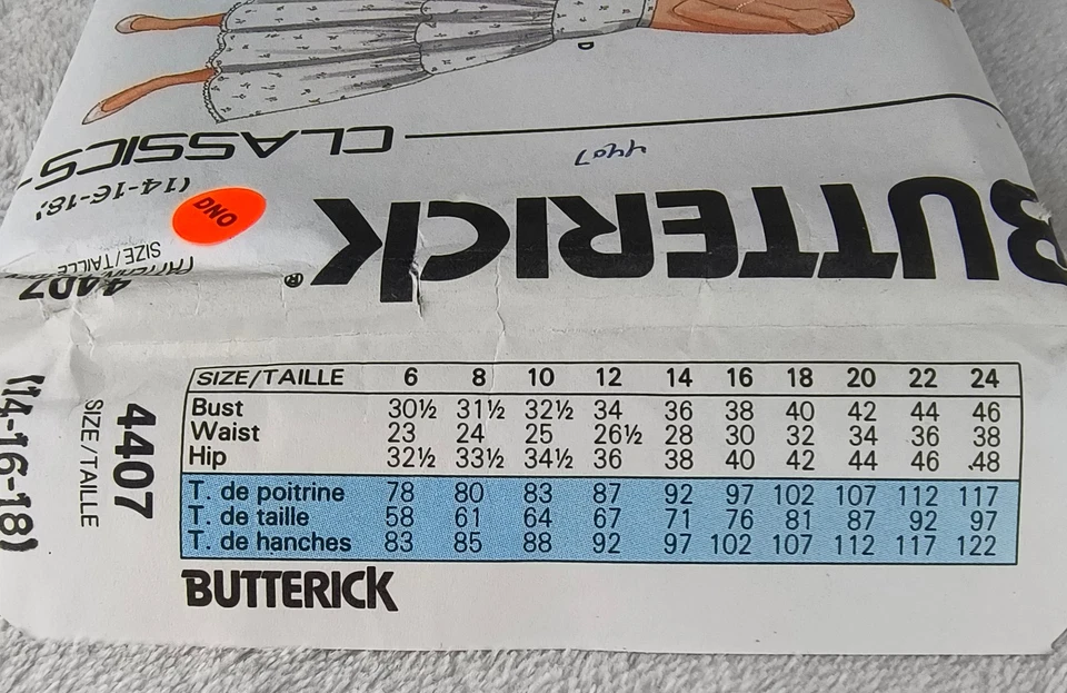 VTG 80s Butterick Pattern 4407 Petticoat Slip Skirt Bridal Formal 14 16 18 Uncut - Image 3 of 4