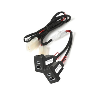 2X USB QC3.0 Fast Charging Switch Charger Wiring Harness For Ford Transit MK2 94-99