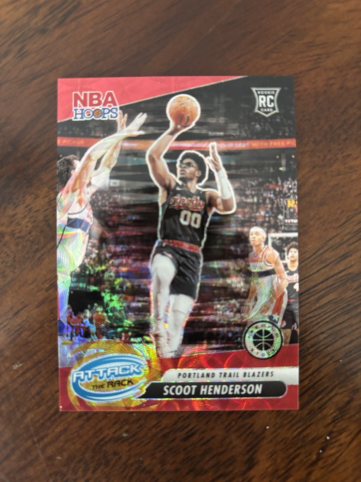✨2023-24 Hoops Premium Stock Scoot Henderson Attack the Rack Red Prizm /88 RC #6