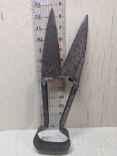 Vintage Sheep Shears Hand Clippers Forged Metal Farm Tool 12" Overall Length