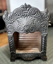 Antique Cast Iron Gas Heater Fireplace Stove .