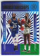 2020-21 Panini Illusions Fantasy Matchups LeBron James / Bill Russell #19 Los