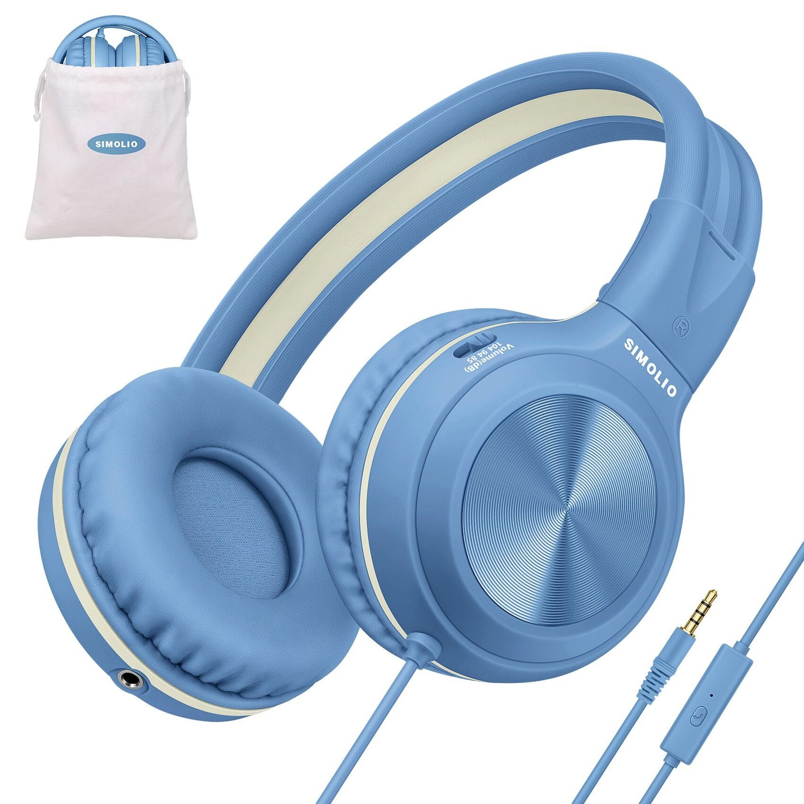 Casque d'écoute filaire pour enfants avec micro antibruit rose 94dB