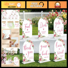 6 Pcs Acrylic Wedding Signs Decor - Arch Sign with Base for Reception  Annivers