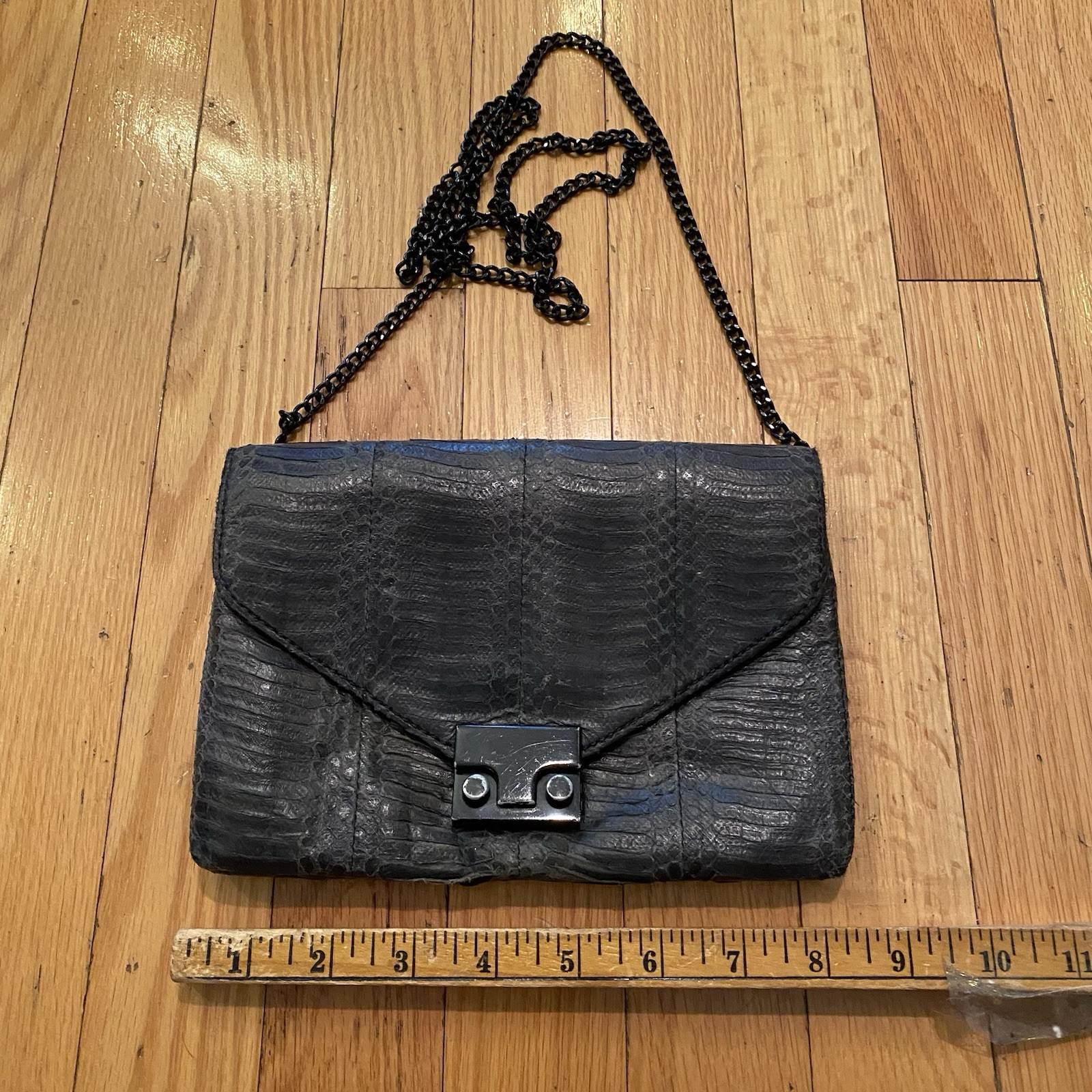 Loeffler Randall Gray Python Leather Crossbody Bag - image 2