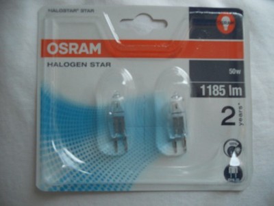 2 x Osram GY6,35 Halogen Stiftsockellampe 50W 12V Halogenlampe Halostar