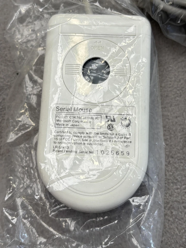 Vintage Microsoft Serial Mouse DB9 Made in Japan New Old Stock NOS 2-Button - Image 4 of 4