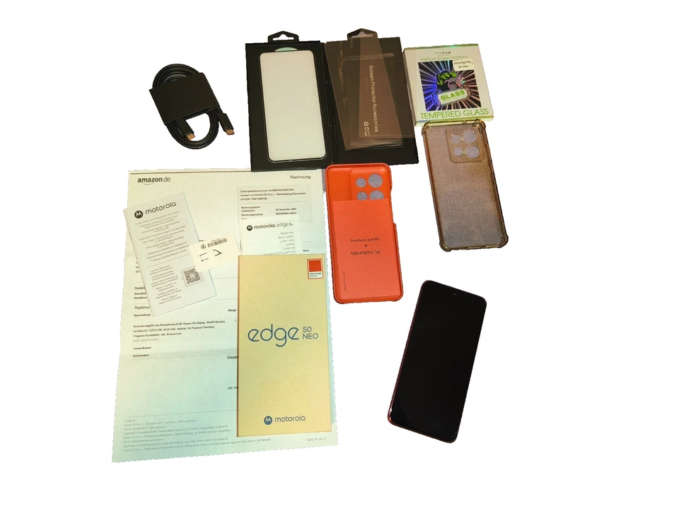 Motorola EDGE 50 NEO 6,36 12 GB RAM 512 GB Rot + 9H Folie und Glas... - Bild 2 von 4