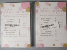 Baby Shower Price Right Game cards 2 packs