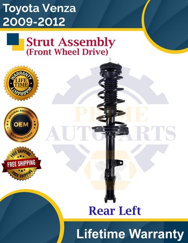 Detroit Axle - AWD Rear Right Strut w/Coil Spring Assembly Replacement for 2009 2010 2011 2012 Toyota Venza