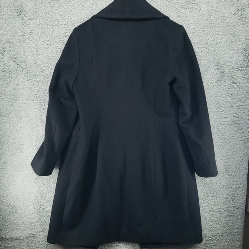 Cole Haan Wollmischung Wolle langer Mantel Damengröße 8 schwarz ohne Gürtel - Bild 17 von 19