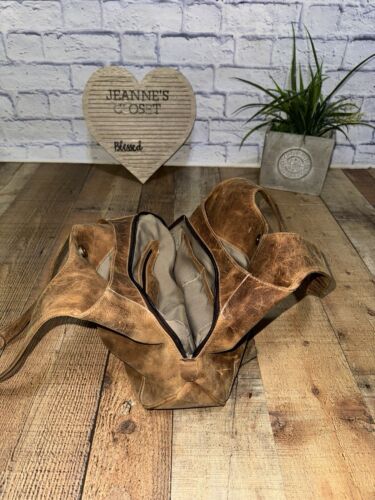 Bolso Hobo de Cuero Marrón Hinojosa para Mujer Cartera Bolso de Mano - Imagen 13 de 18