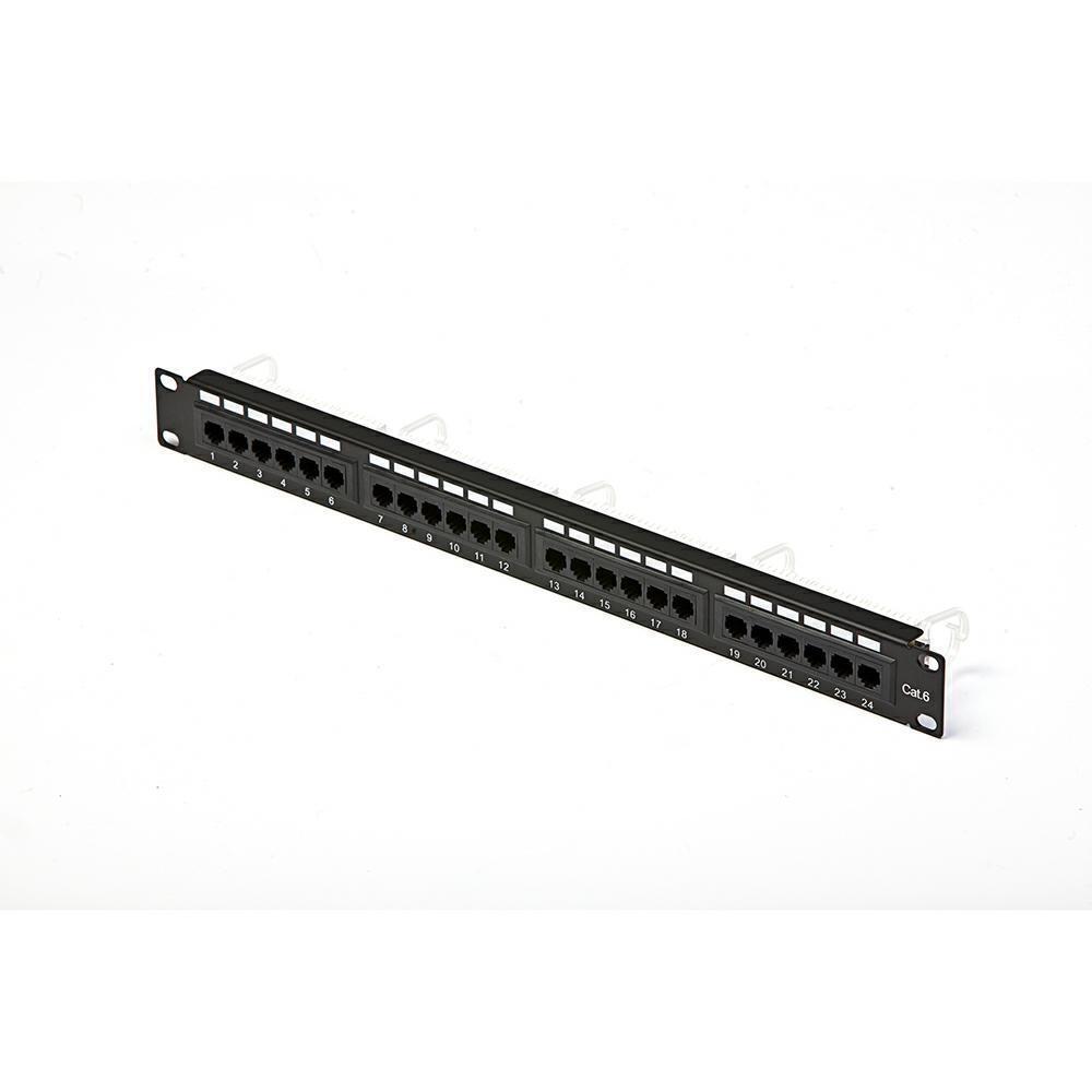 MACH POWER PATCH PANEL UTPCAT6 24 PORTE RJ45, PER RACK 19 COLORE NERO AR-PPU6-24