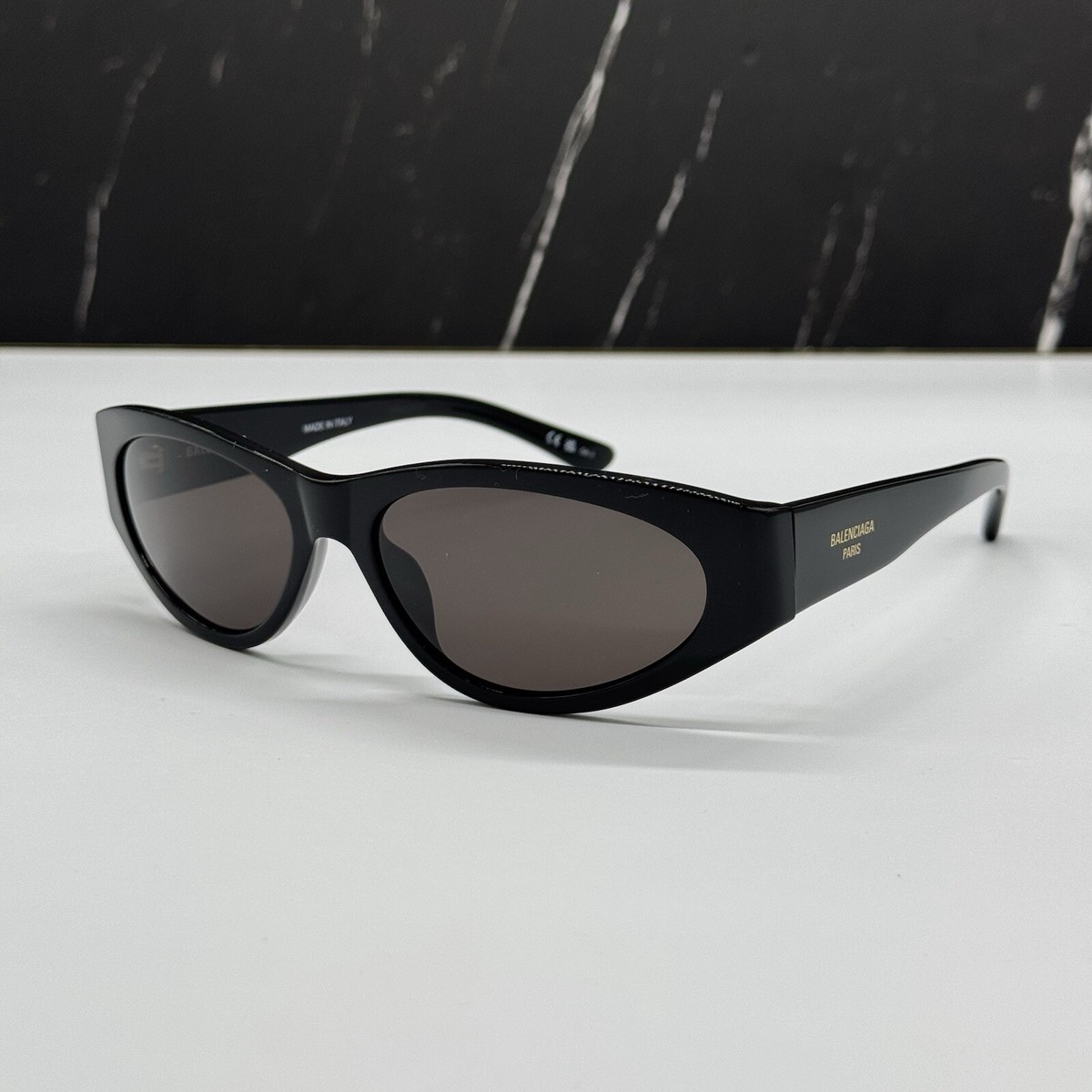 NEW BALENCIAGA BLACK OVAL WOMEN SUNGLASSES BALENCIAGA