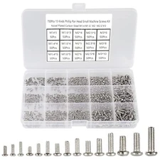 750pcs M1.4/M1.6/M2/M2.5/M3 Phillips Pan Head Small Machine ScrewsTiny Screw