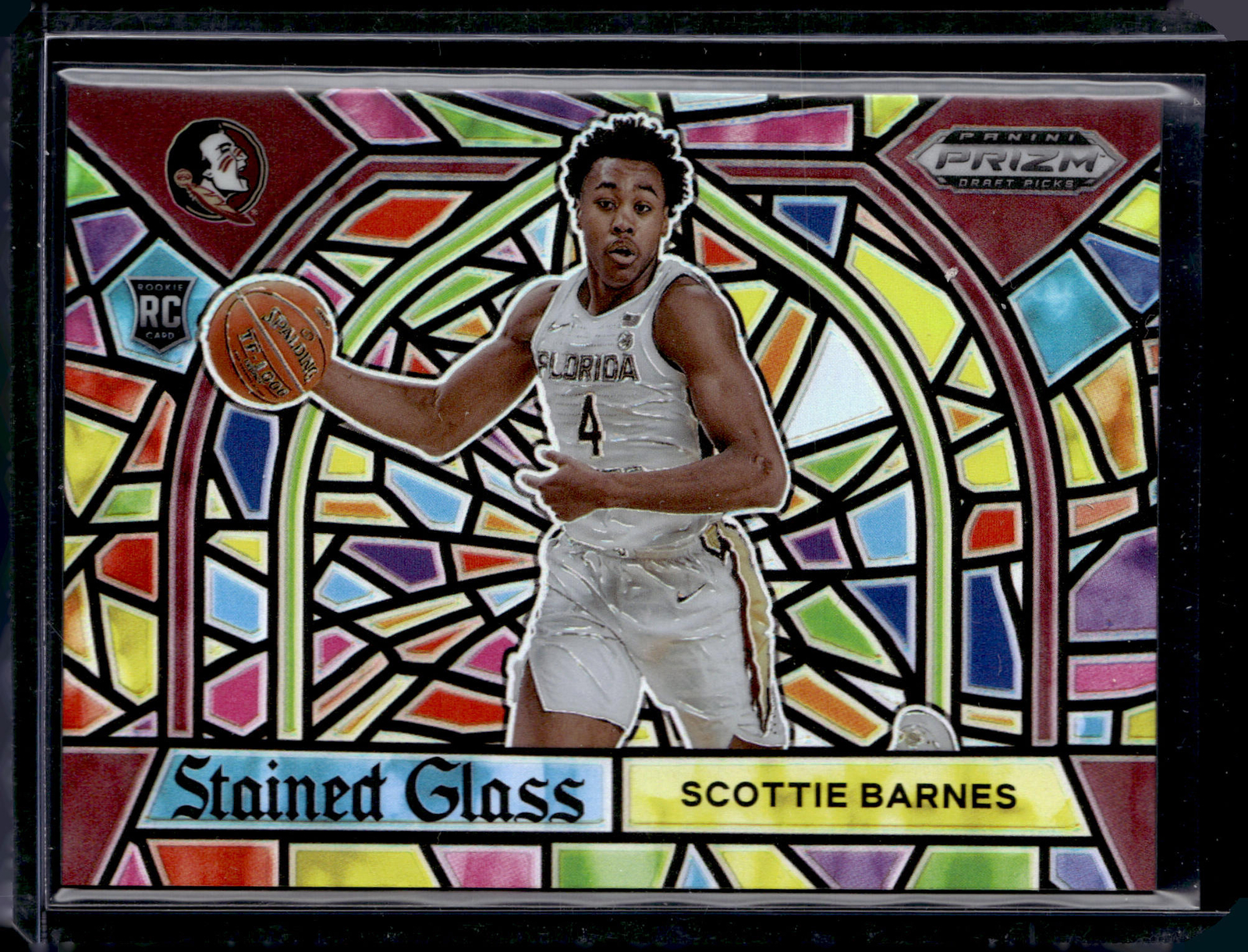 Scottie Barnes 2021 Panini Prizm Draft Picks Stained Glass Rookie Card