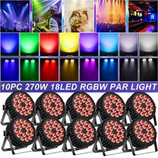 10PCS 270W RGBW 18LED Par Stage Light DMX-512 Disco Wedding Party Show Lighting