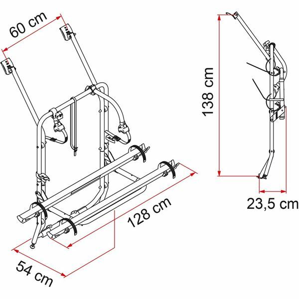 Fiamma Carry-Bike VW T4 Bike Carrier Single Door Tailgate 02094-18A - 2024 MODEL
