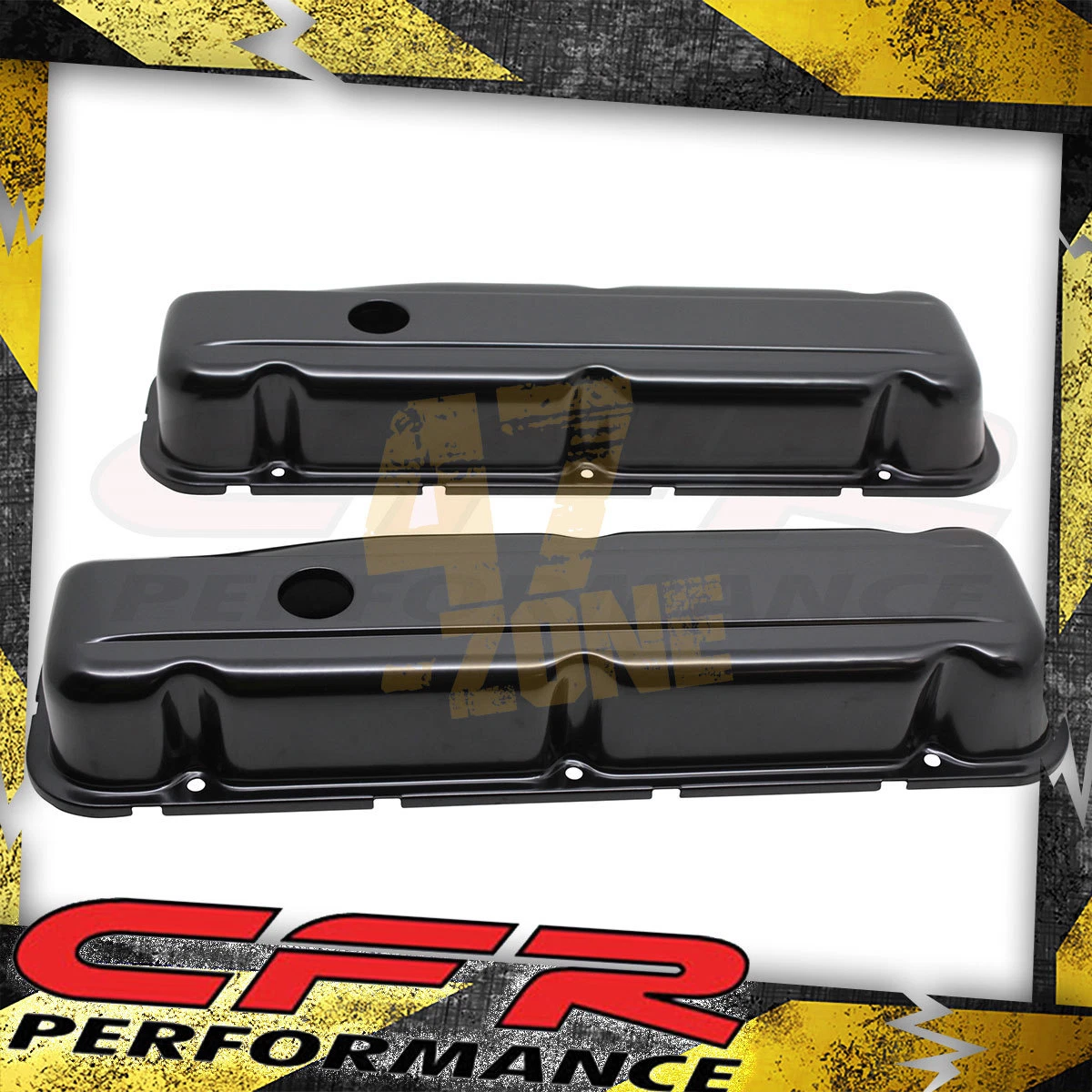 For 1968 81 Buick Small Block 350 Short Steel Valve Covers Black