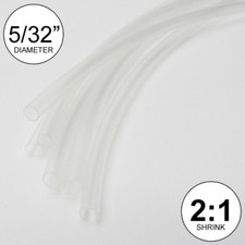 5/32" ID Clear Heat Shrink Tube 2:1 ratio wrap 6x9"  4 ft inch/feet/to 4mm