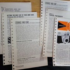 KODAK PHOTOGRAPHIC NOTEBOOK HANDBOOK NEWS PAMPHLET OLD VINTAGE LOT OF 6