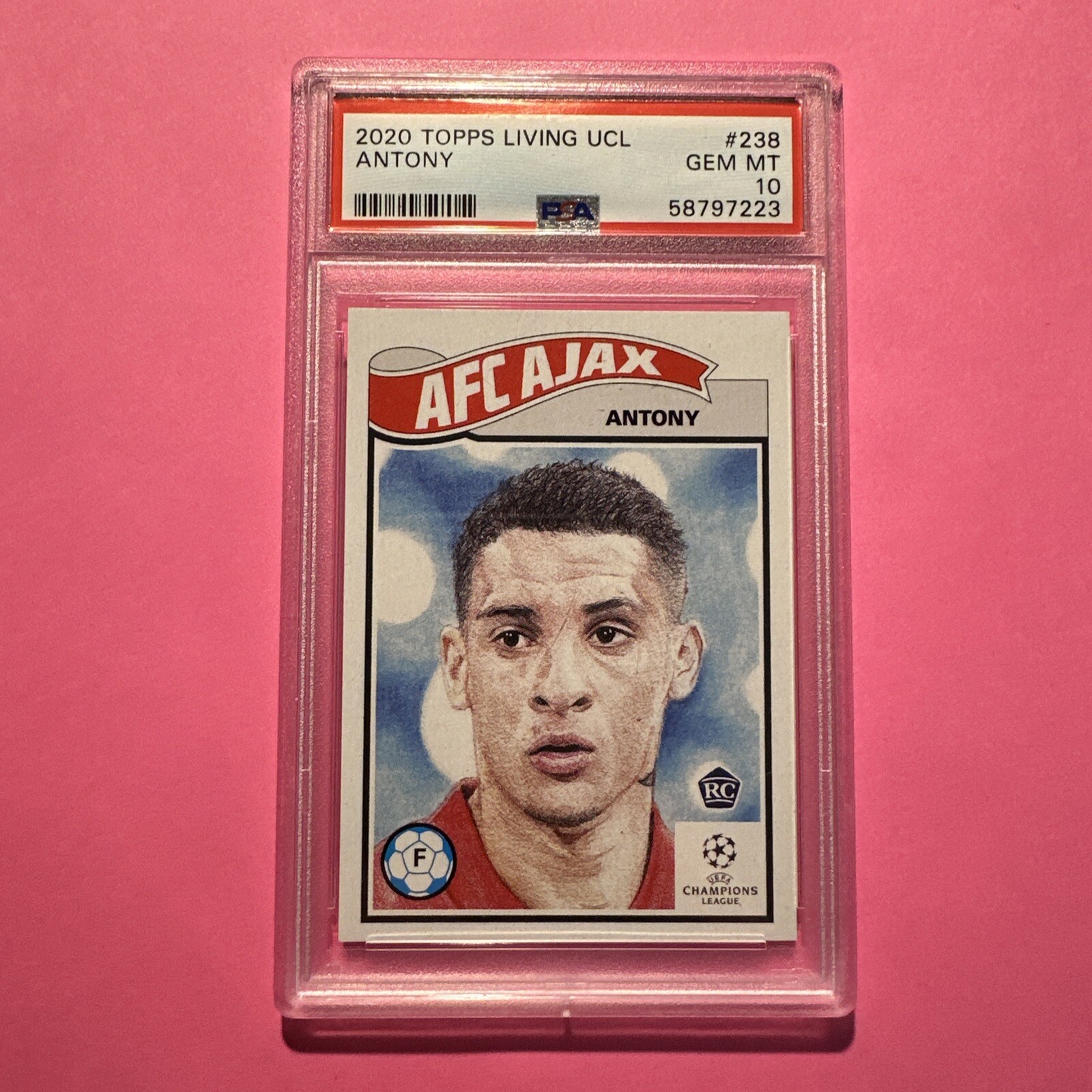 2020 Topps Living Antony RC Rookie #238 PSA 10 Gem Mint UCL UEFA