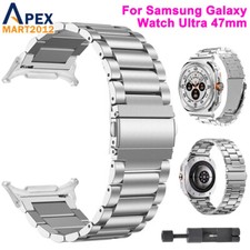 For Samsung Galaxy Watch Ultra 47mm Stainless Steel Wrist Band Men Women Strap