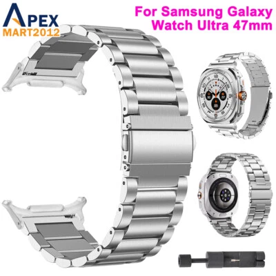 APEXMART2012 For Samsung Galaxy Watch Ultra 47mm Stainless Steel Wrist Band Men Women Strap