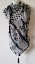 Gray Silver Black Shemagh Head Arab Scarf Neck Wrap Army Face Cover Tan