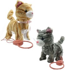 Cucciolo gattino filo guidato gatto miagola scodinzola cammina gioco bambini new