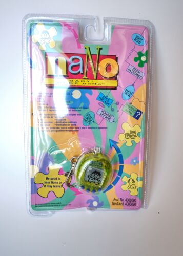 TESTED Vintage 1997 Nano Baby in Lime/Green - Virtual Pal/Pet by Playmates - Zdjęcie 1 z 10