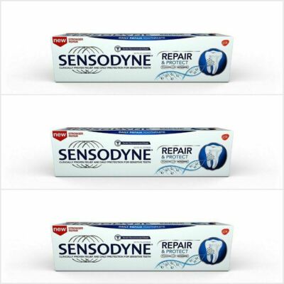 Pack of 3 Sensodyne Toothpaste Repair and Protect with Novamin 70 gm Each