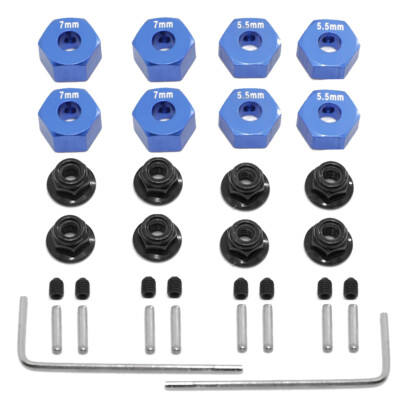 34PCS Metal 12mm Hex Wheel Hubs For Traxxas 1/10 2WD Slash Rustler Stampede 2wd~