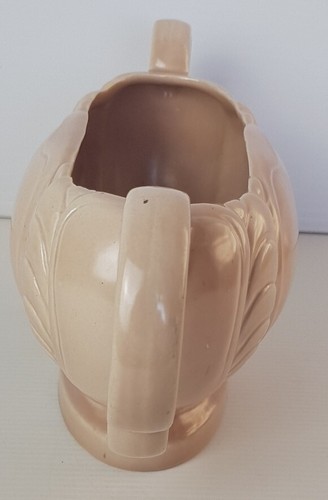 VINTAGE Govancroft Mantle Vase Taupe Embossed H13cms Glasgow Vgc - Picture 4 of 15