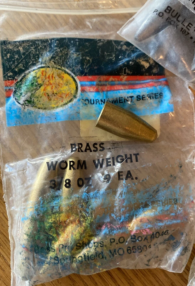 Lote mixto - Peso de bala/plantilla de sonajero de latón/peso de gusano de latón • 1/4 oz 3/8 oz 1/2 oz Foto 2 de 4