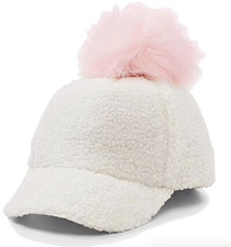 Justice Girls Sherpa Pompom Baseball Cap