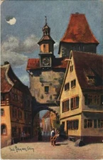CPA AK Rothenburg- Inneres Rodertor u. Markusturm GERMANY (1075328)