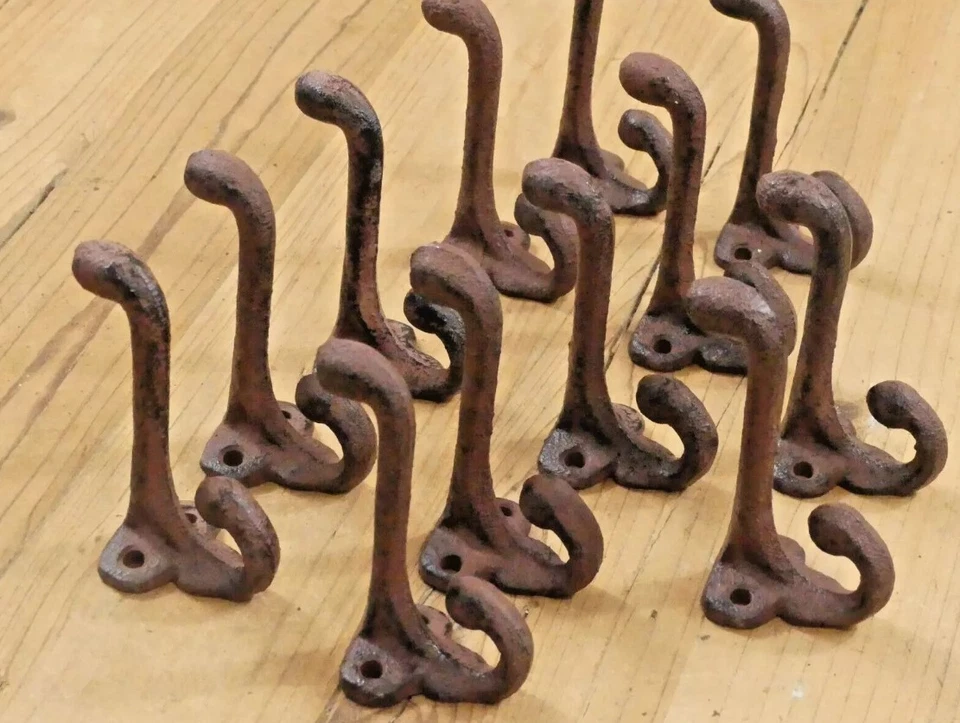 15 Ganchos para Abrigo Estilo Escolar Rústico Hierro Fundido Sombrero Gancho Salón Árbol Restauración Pared Foto 2 de 4