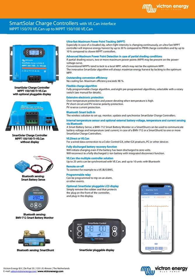 Victron Smartsolar MPPT 150/70 TR VE Can Solar Controller 150V 70Amp - FREE POST - image 2 of 4