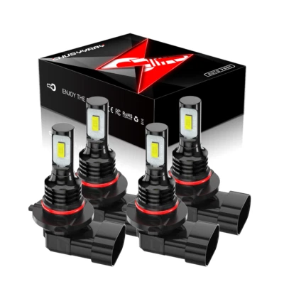 UNBRAND For C1500 1988-1999 High Low Beam 4X 6000K White Led Headlight Bulbs Combo Kit