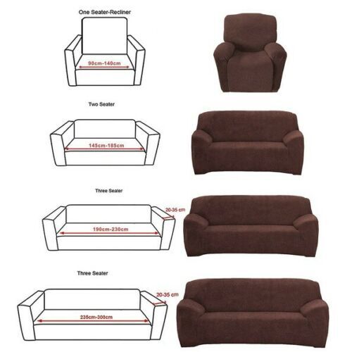 Stretch 1 2 3 4 Seater Sofa Covers Couch Chair Protector Solid/ Floral Slipcover - Picture 12 of 24