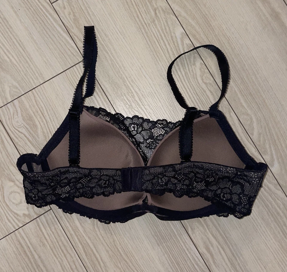 Sujetador Push Up Ambrielle Extreme Acolchado Cami Encaje Con Aros Mujer 34B Negro Foto 4 de 4