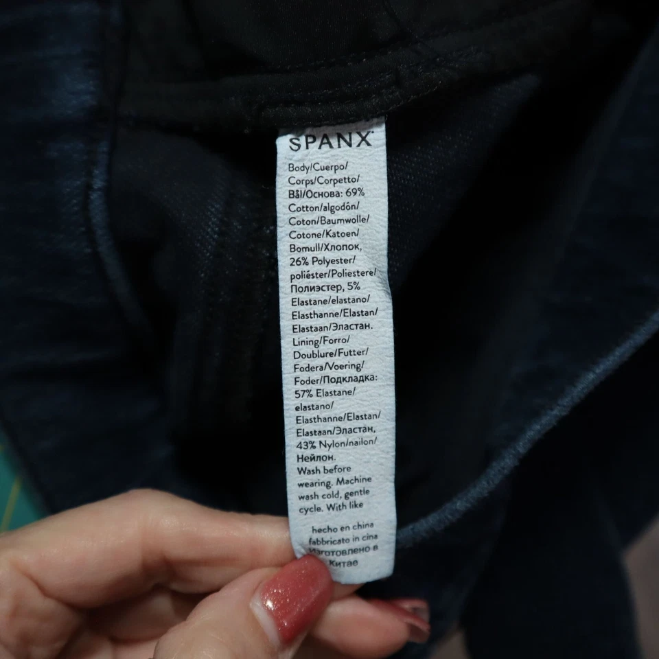 Spanx Ankle Jean-ish Leggings Women M Blue Slimming Control Everyday Casual Boho - Image 4 of 4